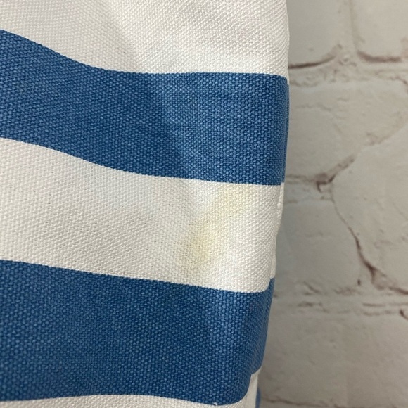 Dolce & Gabbana Light Blue Striped Canvas Lined Tote Bag - Picture 12 of 12